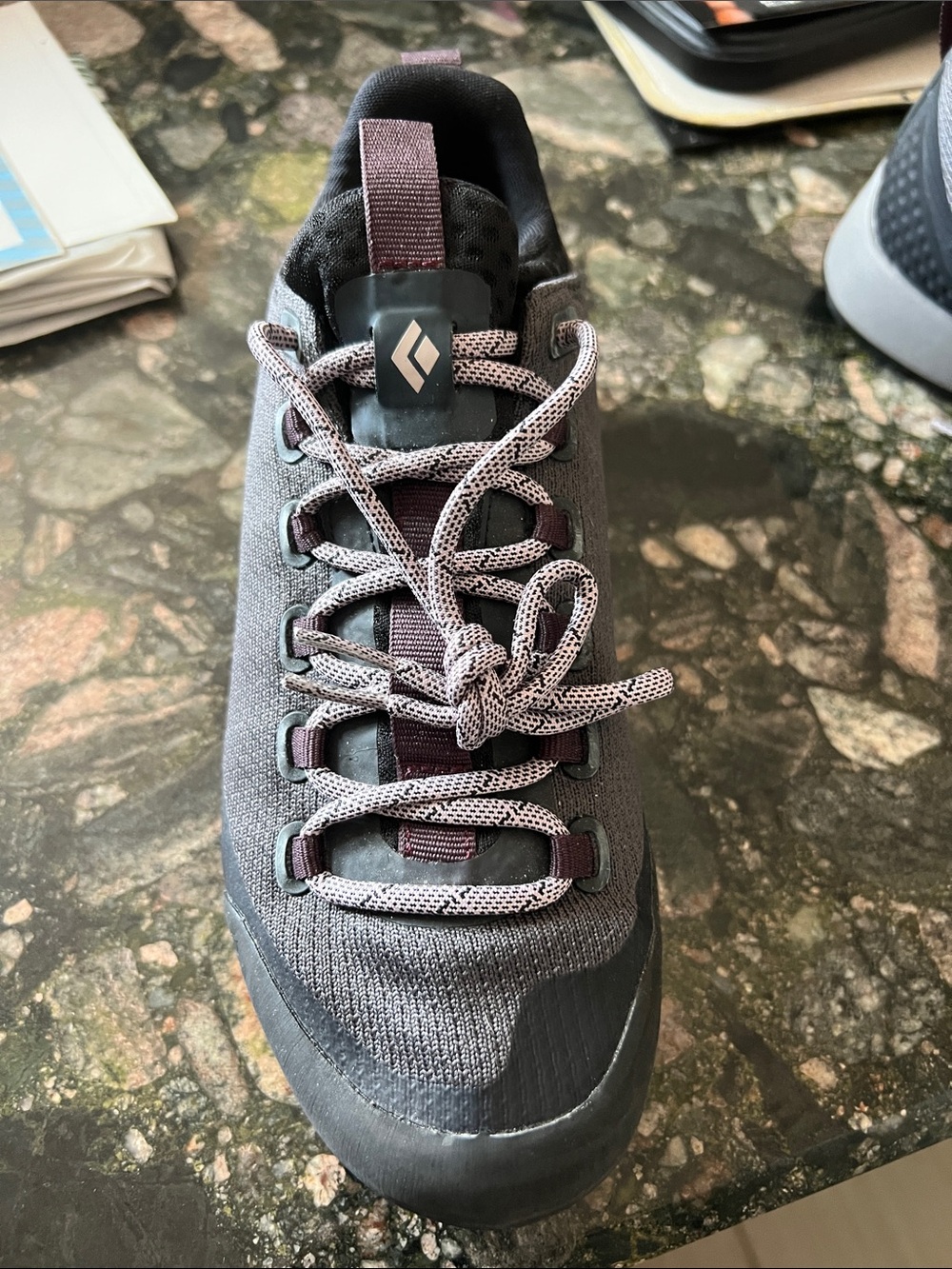 Black Diamond Men/Women Approach Shoe - Gray with Dark Plum Accent